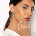 Precious Emerald Ring in 18K Gold and Diamonds