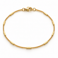 Fancy Bar and Chain 18K Gold Bracelet