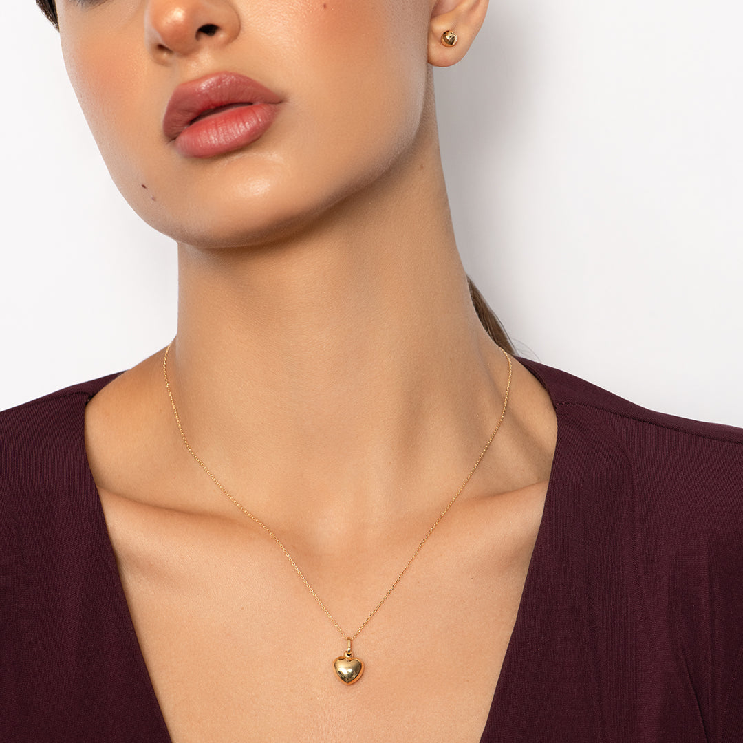 Heart Pendant in 18K Yellow Gold - Medium