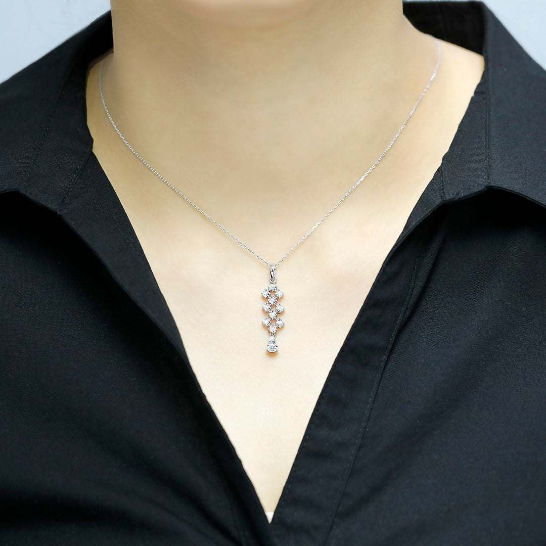 18K White Gold - Joie de Vivre Diamond Pendant by Liali Jewellery UAE 