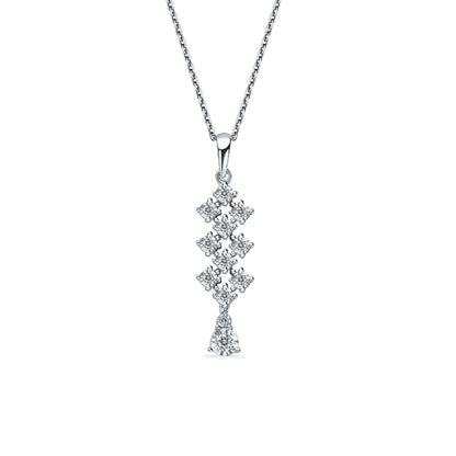 18K White Gold - Joie de Vivre Diamond Pendant by Liali Jewellery - Best diamond jewellery in UAE 