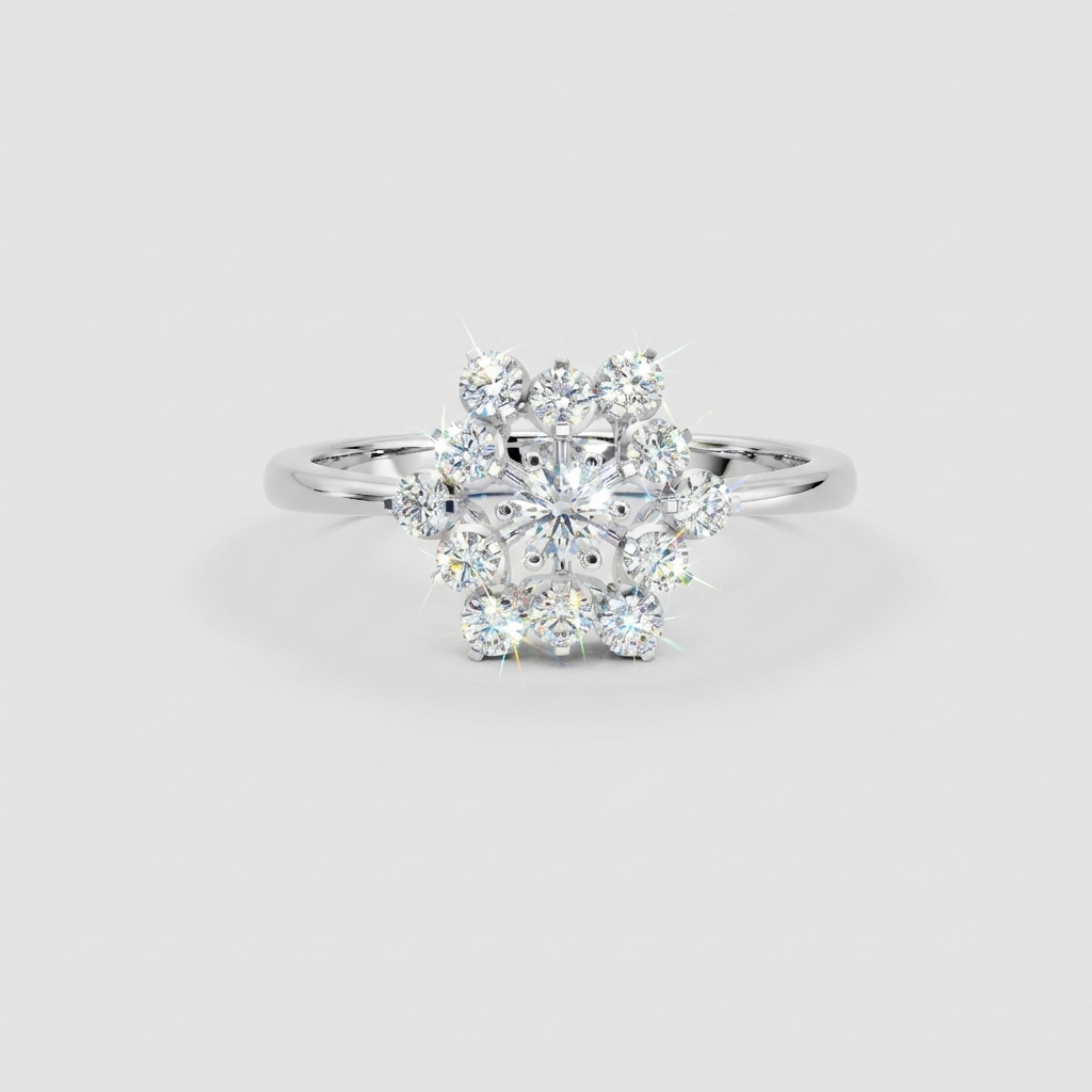 Nakshatra Stellar Brilliance Diamond Cluster Ring