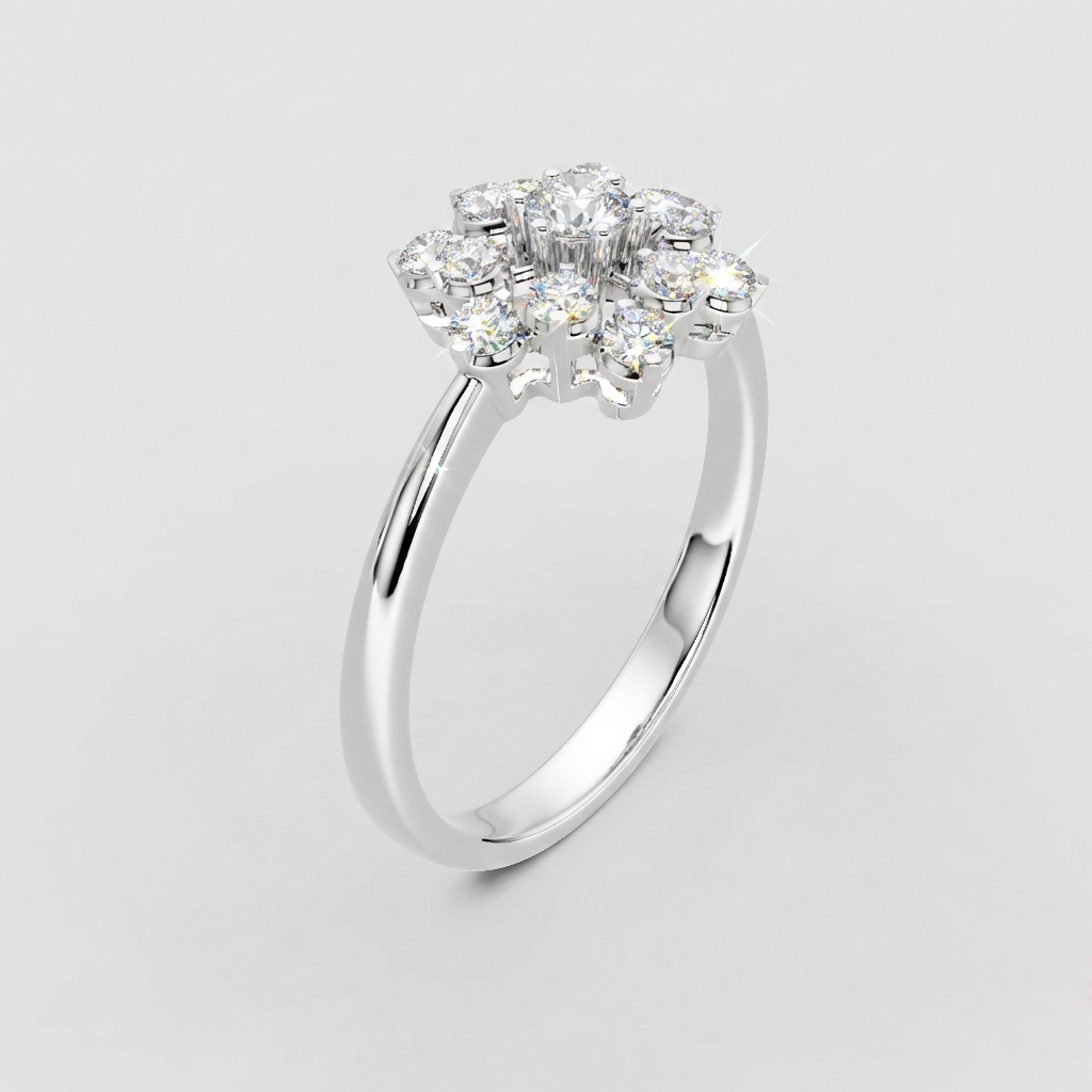 Nakshatra Stellar Brilliance Diamond Cluster Ring