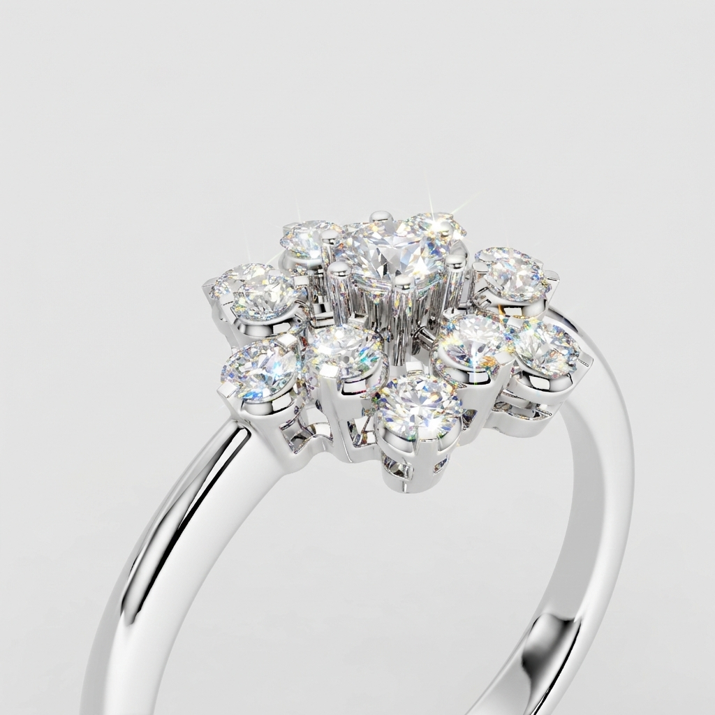 Nakshatra Stellar Brilliance Diamond Cluster Ring