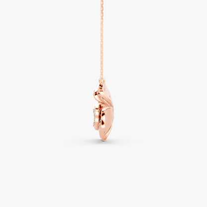 Rosea Fiorita Diamond Pendant in 18K Gold