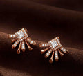 Carine Starburst Small Stud Diamond Earrings in 18K Rose Gold