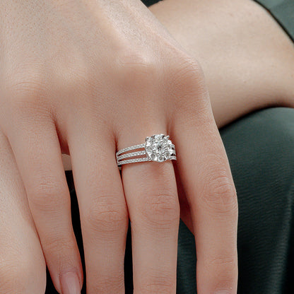 Grand Lumiere Mirage Diamond Ring in 18K White Gold