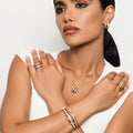 Midnight Rose Diamond Bangle - Large
