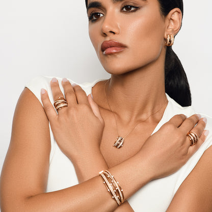 Midnight Rose Diamond Bangle - Large