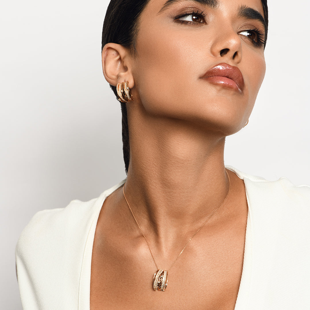 Midnight Rose Diamond Pendant - Large