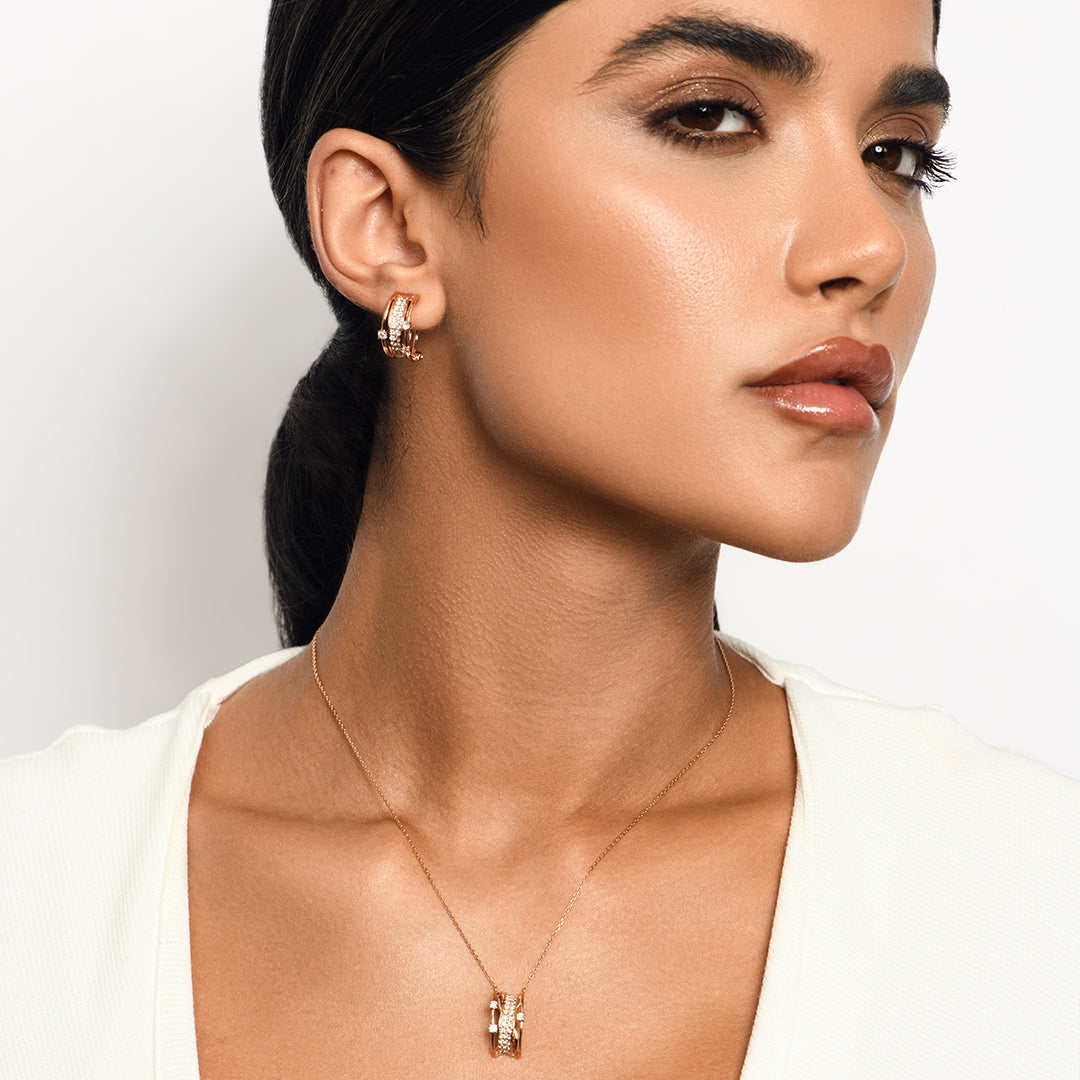 Midnight Rose Diamond Pendant - Medium