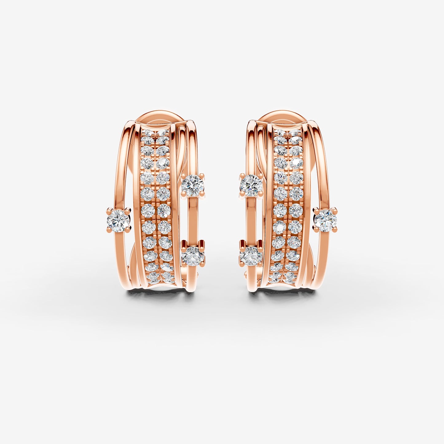 Midnight Rose Diamond Earrings - Small by Liali Jewellery - shop jewellery online through www.lialijewellery.com - world wide shipping - free delivery in UAE 