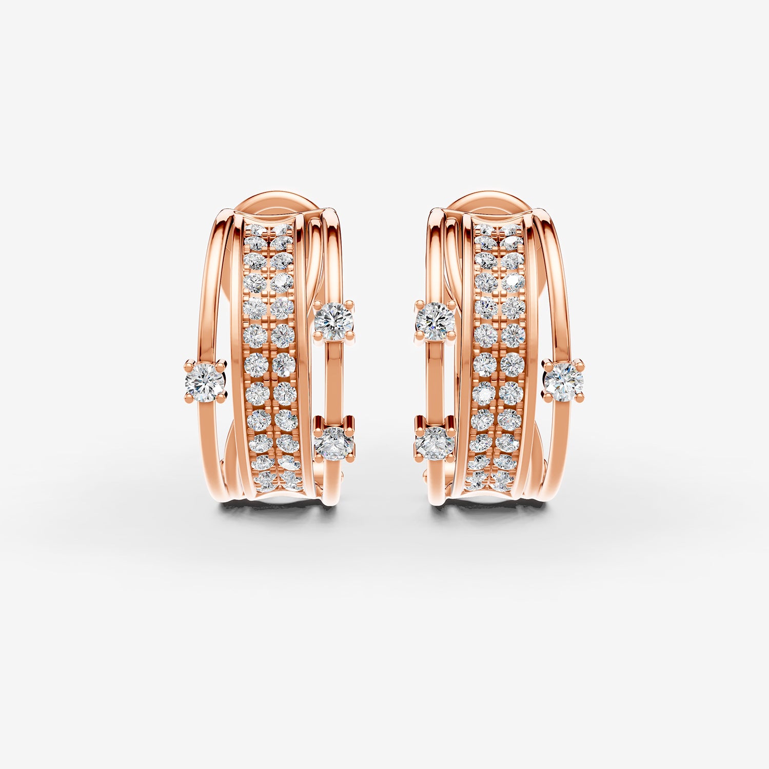 Midnight Rose Diamond Earrings - Small by Liali Jewellery - shop jewellery online through www.lialijewellery.com - world wide shipping - free delivery in UAE 