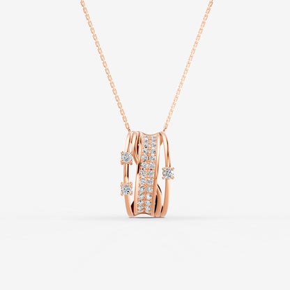 Midnight Rose Diamond Pendant - Medium by Liali Jewellery - shop diamond jewellery online through www.lialijewellery.com -  world wide shipping - free delivery in UAE 