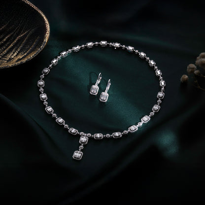 Mirage Emerald Cut Diamond Y-Shape Necklace