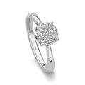 Mirage 1.5-Carat Look Diamond Cluster Ring in 18K white Gold by Liali Jewellery | Shop Online - www.lialijewellery.com 