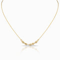 Delicate Floral Cluster 18K Yellow Gold Dainty Necklace