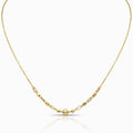 Textured Sphere & Link 18K Yellow Gold Necklace