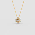 Nakshatra Stellar Brilliance Diamond Cluster Pendant 18K Yellow Gold