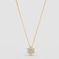 Nakshatra Stellar Brilliance Diamond Cluster Pendant 18K Yellow Gold