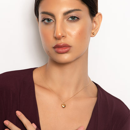18K Yellow Gold Heart Pendant