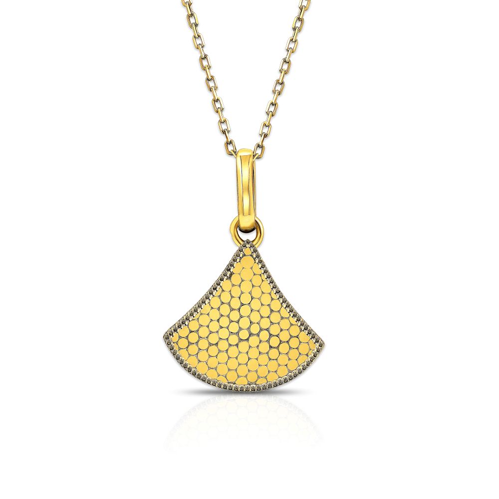 Honeycomb Arc 18K Gold Pendant
