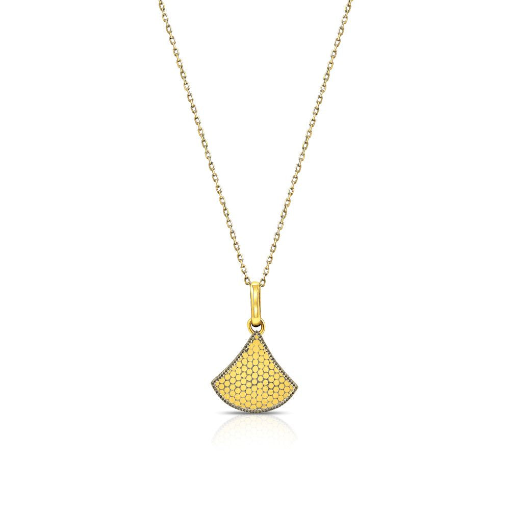 Honeycomb Arc 18K Gold Pendant