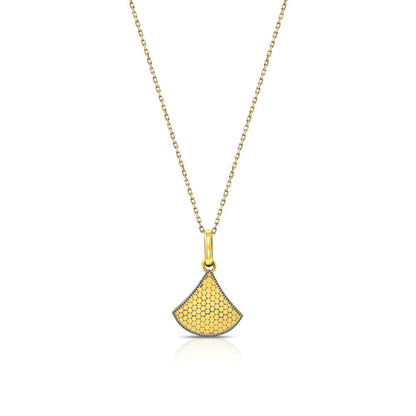 Honeycomb Arc 18K Gold Pendant