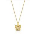 Radiant Butterfly 18K Gold Pendant