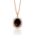 Regal Mocha Diamond Smokey Topaz Pendant