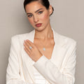Mirage Diamond Pear Pendant in White Gold