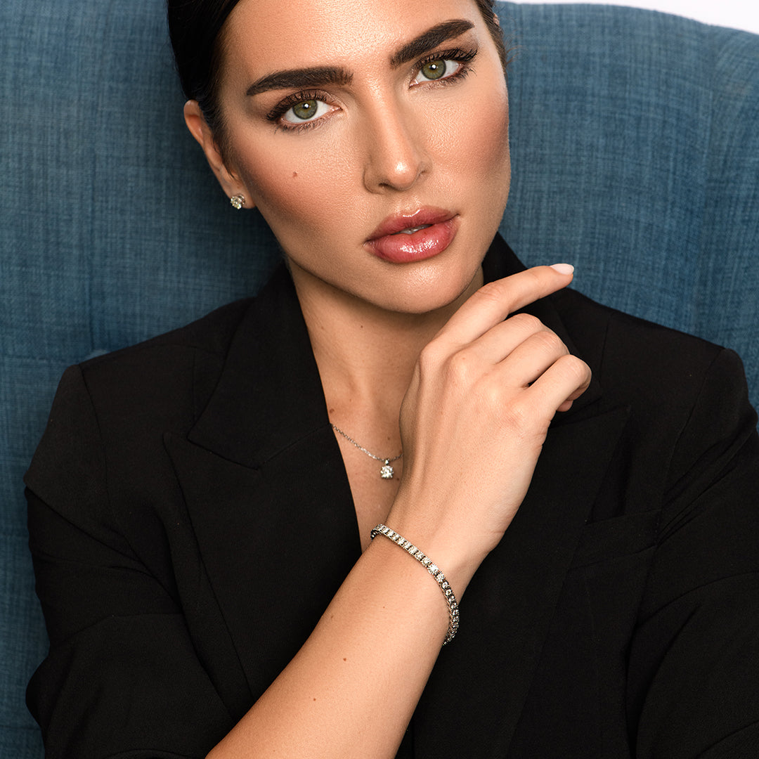 1 Carat Tennis bracelet in 18K Gold and Diamonds