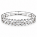 Amara 3 Line Diamond Bangle 18K Gold