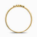 Textured Quatrefoil 18K Yellow Gold Stackable Ring