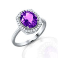 Forever Diamond Amethyst Ring in 18K Gold