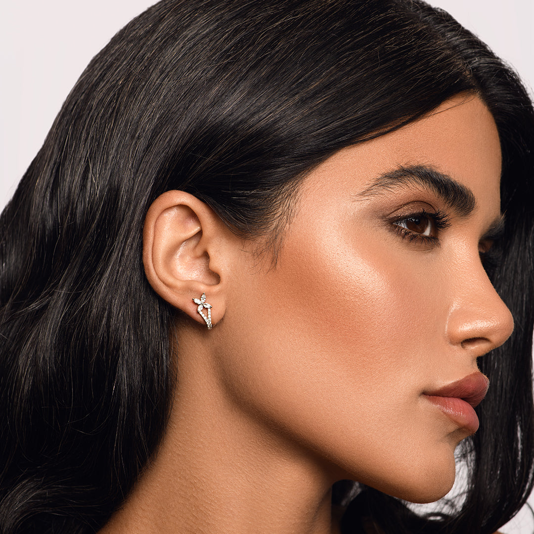 Red Carpet Flower Diamond Earring