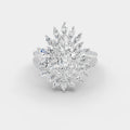 Red Carpet Radiant Marquise Bloom Diamond Ring 18K Gold by Liali Jewellery - Shpe online through www.lialijewellery.com 
