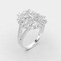Red Carpet Radiant Marquise Bloom Diamond Ring 18K Gold by Liali Jewellery - Shpe online through www.lialijewellery.com - Best diamond Jewellery in GCC