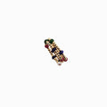Sakura Multi-Gemstone & Pearl Triple-Coil Ring in 18K Yellow Gold