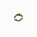 Sakura Multi-Gemstone & Pearl Triple-Coil Ring in 18K Yellow Gold