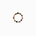 Sakura Multi-Gemstone & Pearl Triple-Coil Ring in 18K Yellow Gold