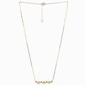 Sakura Trilogy Pearl Station Necklace in 18K Yellow Gold
