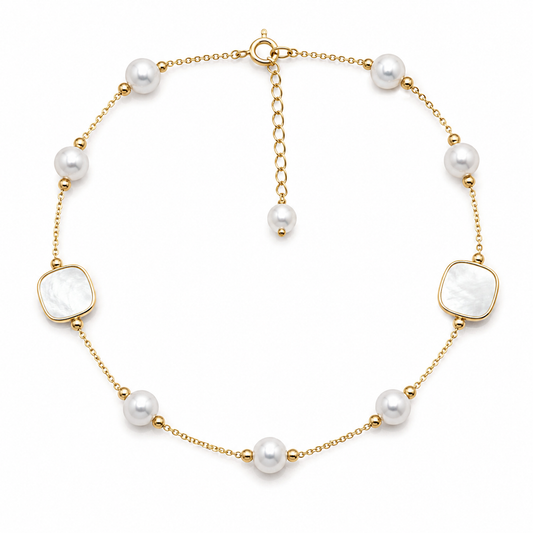 Sakura Kimono Pearl Bracelet 18K Yellow Gold