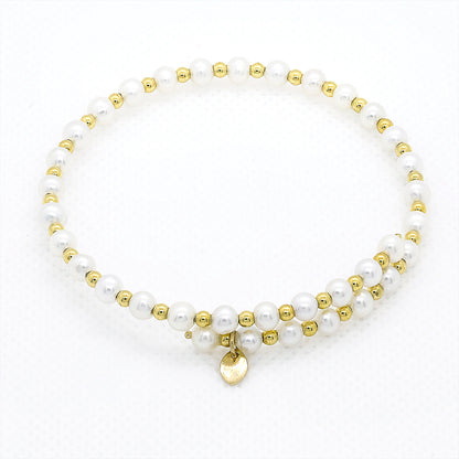 Sakura Golden Duet Pearl Brangle in 18k Yellow gold