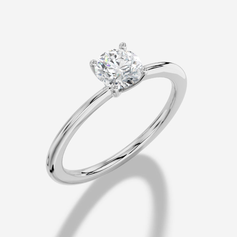 0.5 Carat Natural Round Diamond Solitaire Ring
