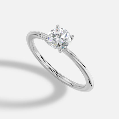 0.18 Carat Natural Round Diamond Solitaire Ring