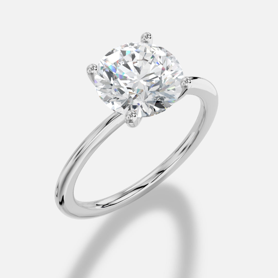2 Carat Natural Round Diamond Solitaire Ring