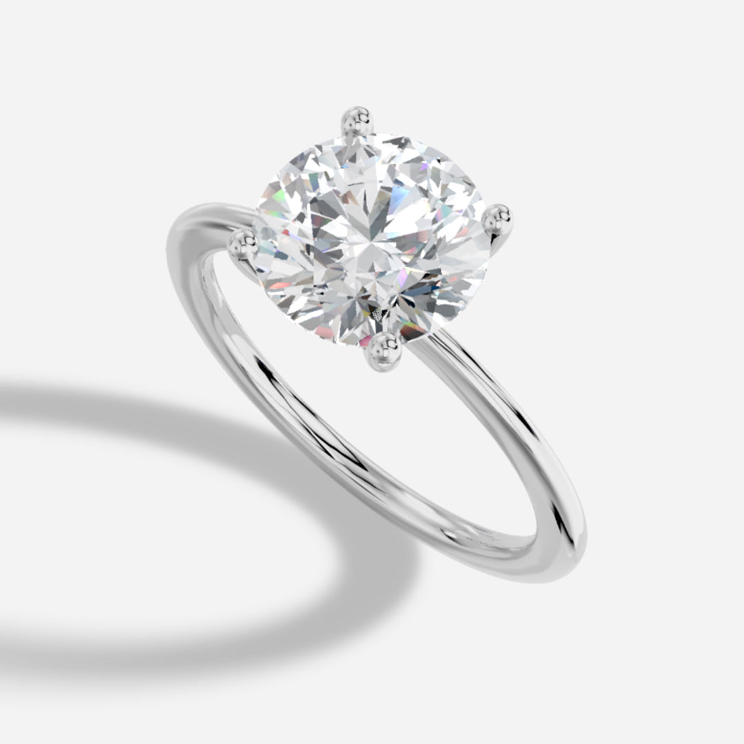 2 Carat Natural Round Diamond Solitaire Ring