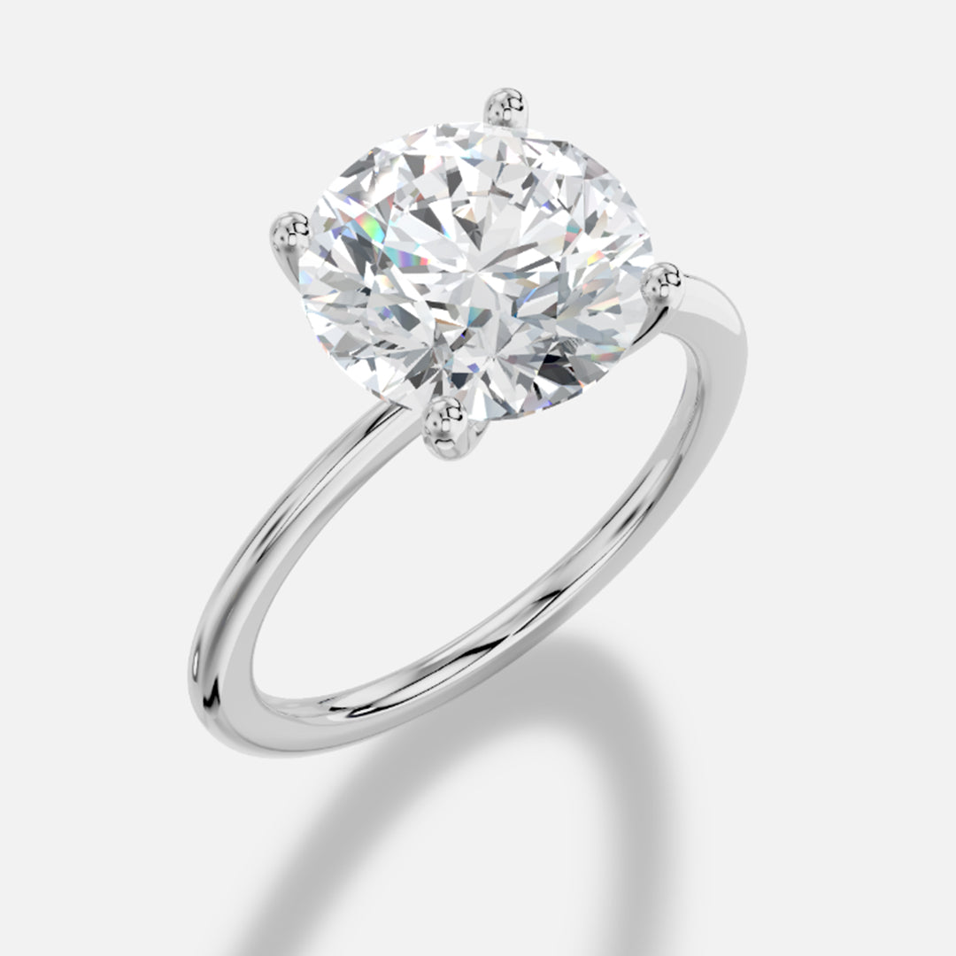 3 Carat Natural Round Diamond Solitaire Ring