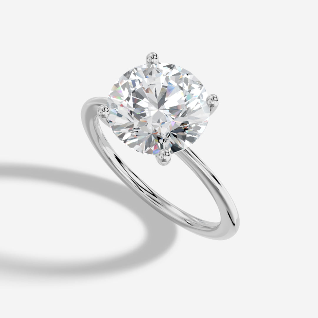 3 Carat Natural Round Diamond Solitaire Ring